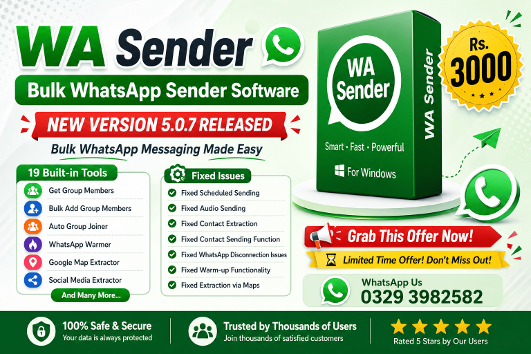 WaSender – WhatsApp Bulk Sender – Smart Messaging & Automation Software